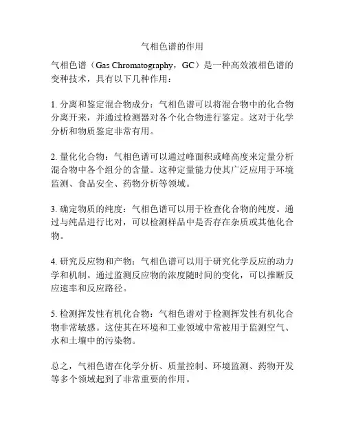 气相色谱的作用