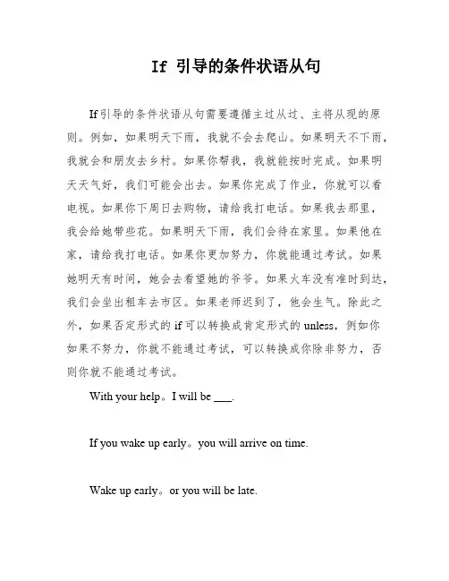 If 引导的条件状语从句