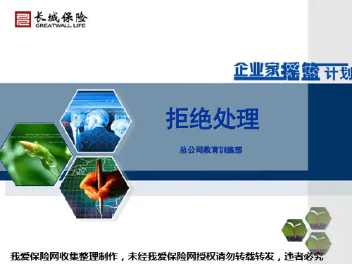 拒绝处理(长城人寿企业家摇篮介绍PPT