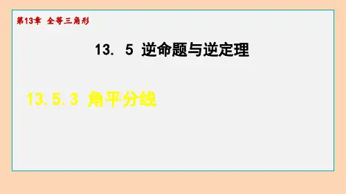 华师大版八年级上册角平分线课件