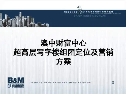 澳中财富中心超高层写字楼组团定位及营销方案