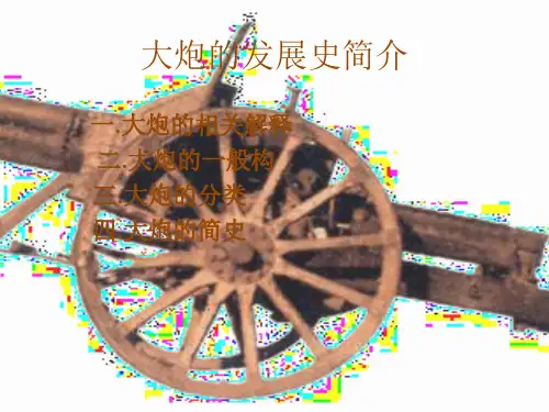 火炮的发展史简介
