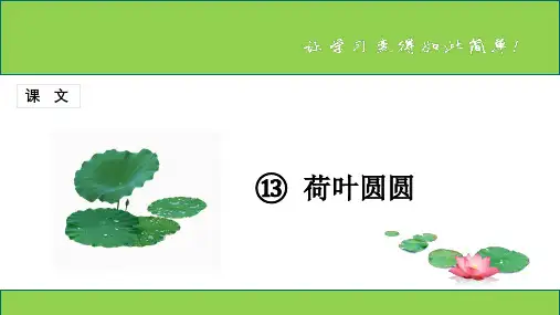 部编语文一年级下册课文 第13课 《荷叶圆圆》课件、初试身手.pptx