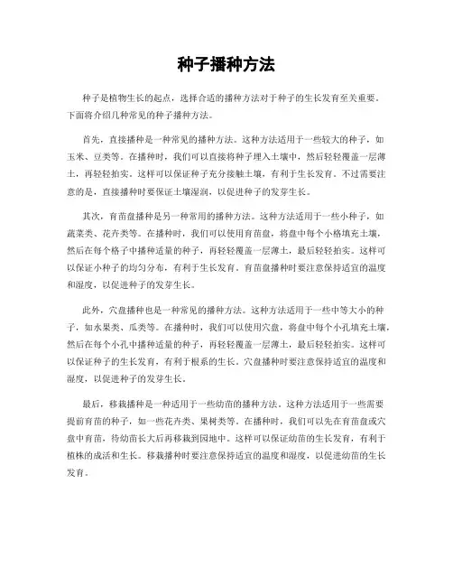 种子播种方法