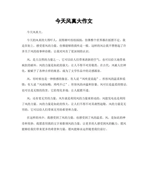 今天风真大作文