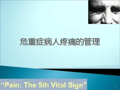 重症病人疼痛的护理PPT课件