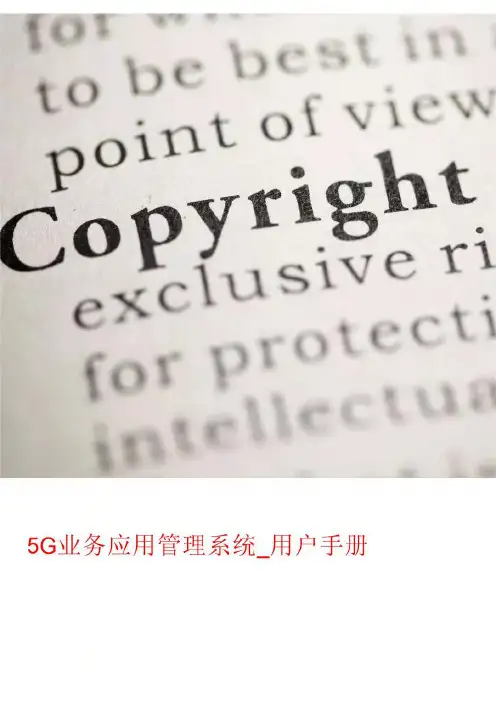 209-5G业务应用管理系统_用户手册