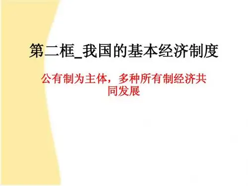 我国基本经济制度