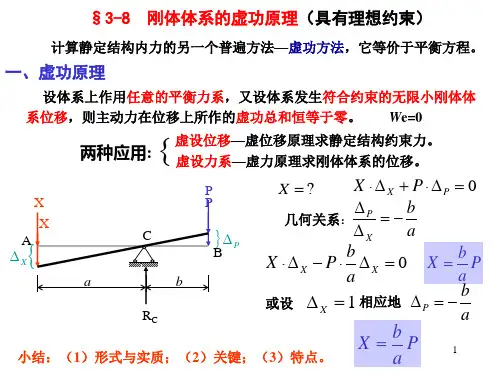 3.8 刚体体系的虚功原理