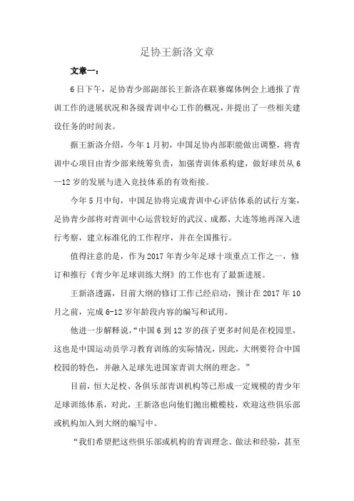 足协王新洛文章