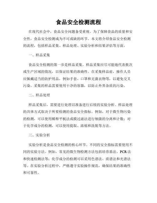 食品安全检测流程