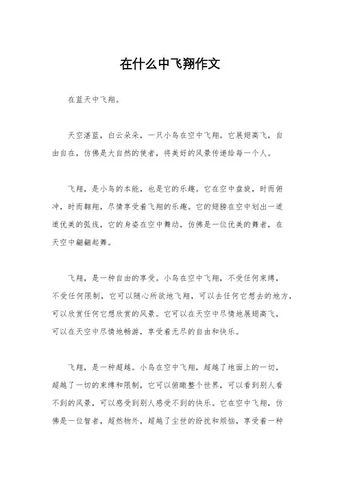 在什么中飞翔作文