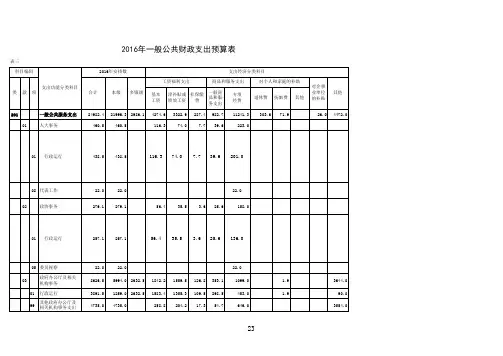 一般公共财政支出