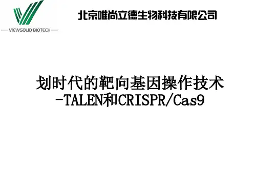 唯尚立德内部资料-TALEN CRISPR培训