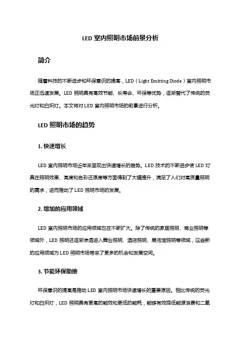 2024年LED室内照明市场前景分析