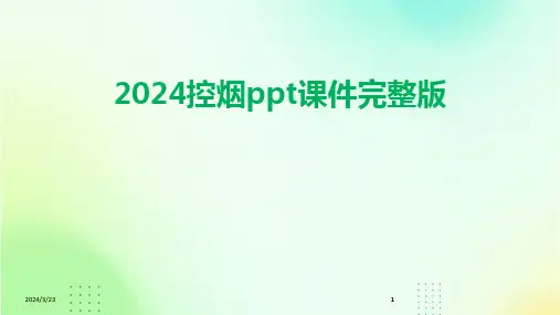 2024年度2024控烟ppt课件完整版