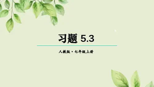 人教版2024-2025学年七年级数学上册习题5.3(课件)