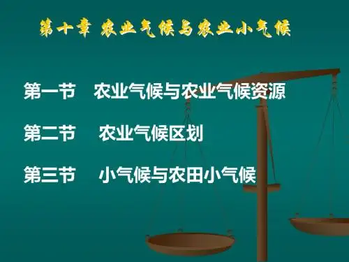 农业气候和农业小气候-文档资料