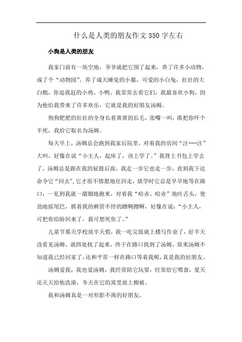 什么是人类的朋友作文350字左右