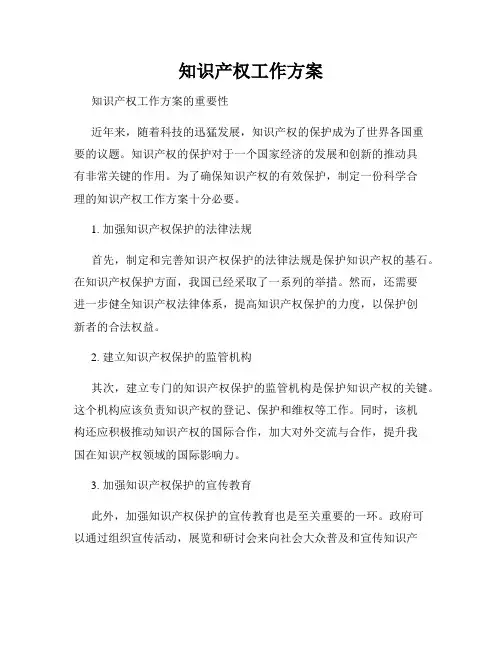 知识产权工作方案