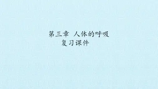 鲁科版(五四学制)七年级生物上册：第三章  人体的呼吸  复习课件