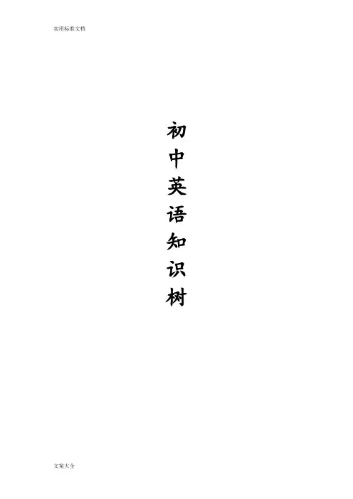 初中英语语法知识树(图形)