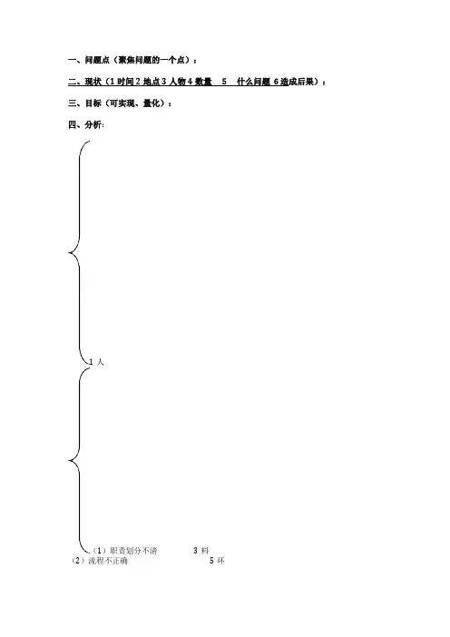 问题分析模板