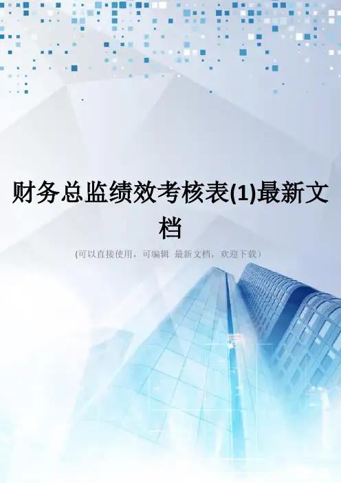 财务总监绩效考核表(1)最新文档
