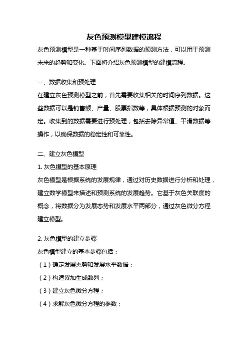 灰色预测模型建模流程
