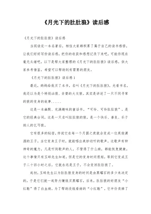 《月光下的肚肚狼》读后感
