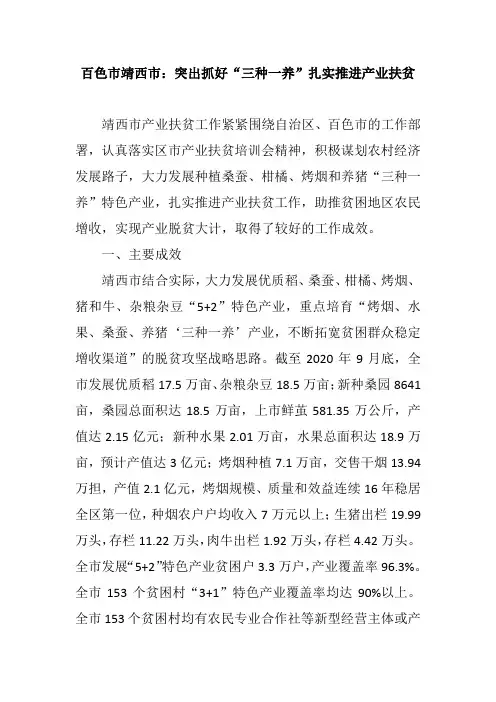 百色市靖西市：突出抓好“三种一养”扎实推进产业扶贫
