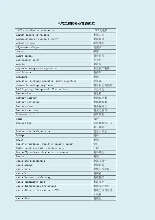 电气工程专业英语