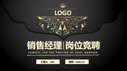 销售经理主管岗位竞聘教育PPT动态资料课件