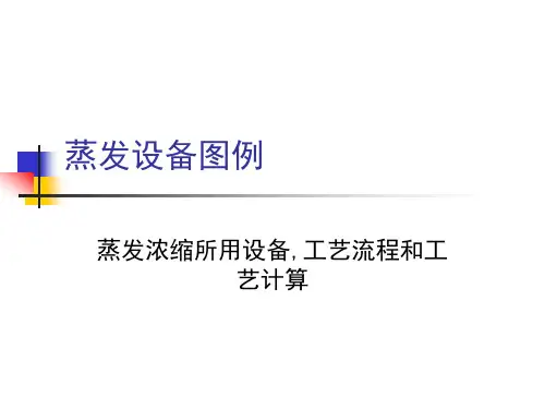 蒸发浓缩所用设备工艺流程和工艺计算培训教材(PPT110页)