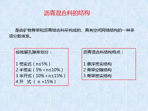 沥青混合料的结构