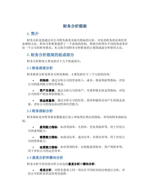 财务分析框架