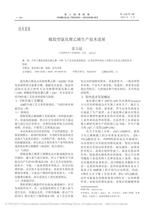 橡胶型氯化聚乙烯生产技术进展_姜玉起