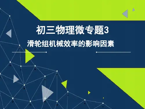 初三物理微专题3：滑轮组机械效率的影响因素 - 副本