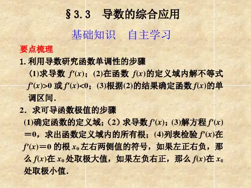 导数的综合应用优秀课件