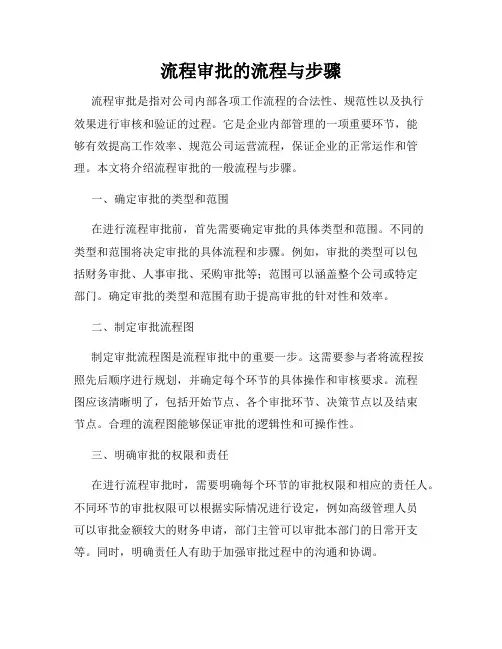 流程审批的流程与步骤