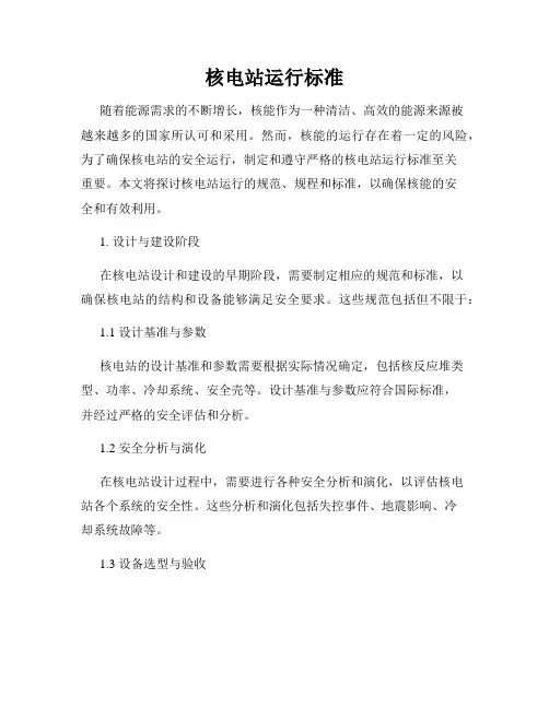 核电站运行标准