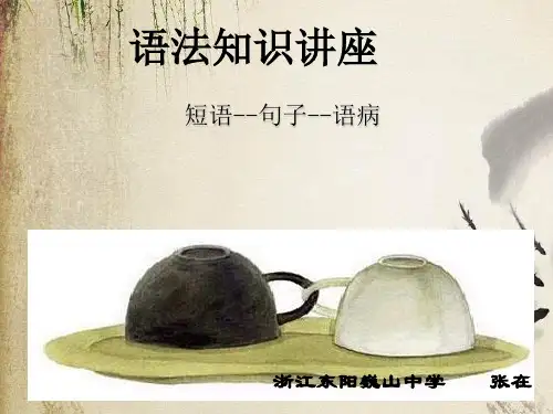 高考复习语法知识讲座(短语——句子——语病)ppt