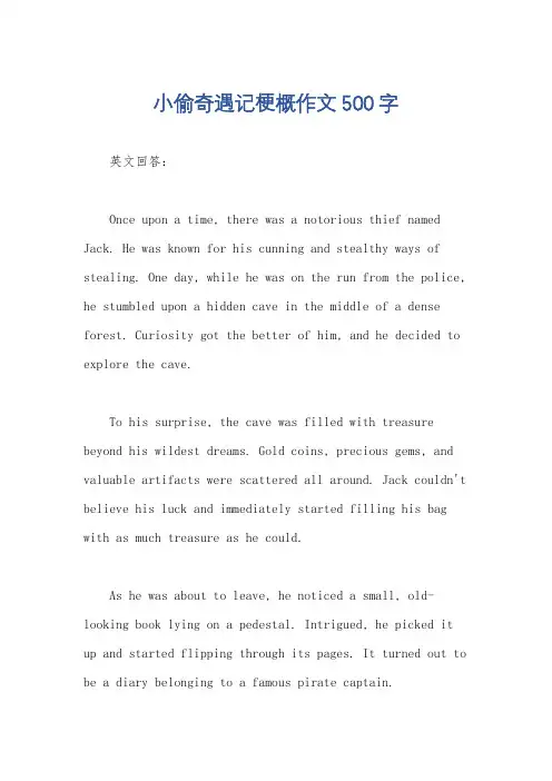 小偷奇遇记梗概作文500字