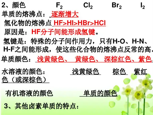 人教版高三化学课件卤素