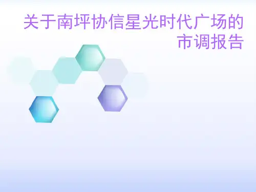 重庆南坪协信星光时代广场的市调报告PPT课件