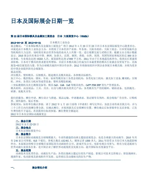 日本及国际展会