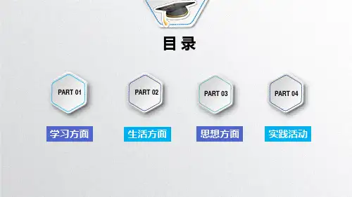 清新简约全面国家奖学金答辩课件ppt模板
