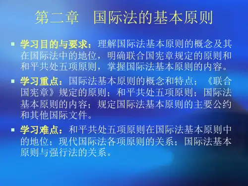 国际法第二章   国际法的基本原则