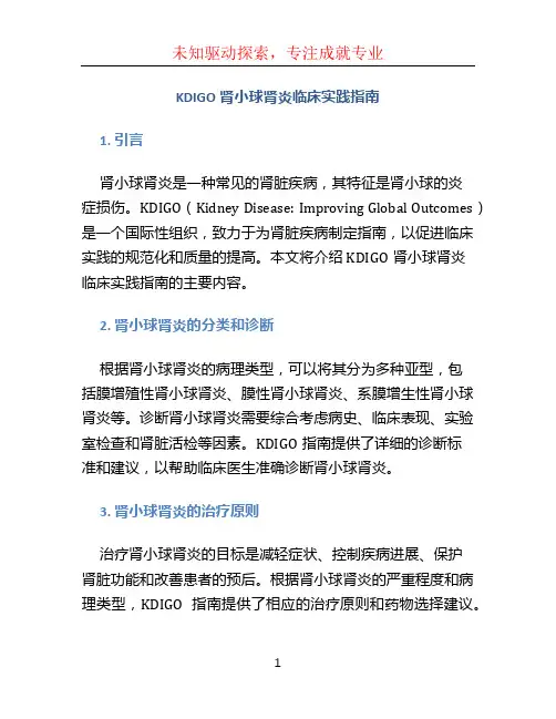 KDIGO肾小球肾炎临床实践指南 (2)
