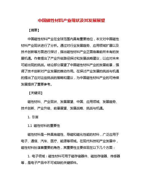 中国磁性材料产业现状及其发展展望